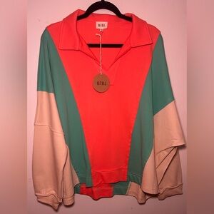 BiBi Vibrant Coral Top